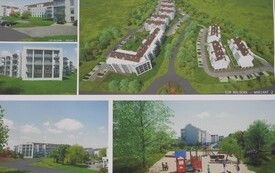 Grafiki prezentujące planowane osiedle