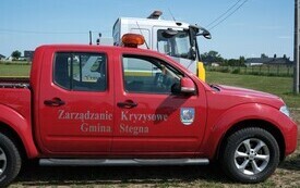 Przegląd sprzęt zakupiony w&nbsp;ramach Programu Ochrony Ludności i&nbsp;Obrony Cywilnej. Konferencja prasowa z Wojewodą Pomorską 8