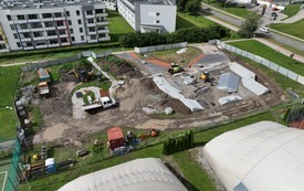 Budowa skateparku - zdjęcia z drona 1