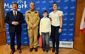 Jacek Chlebowicz, prezes OSP-RW Malbork z laureatem