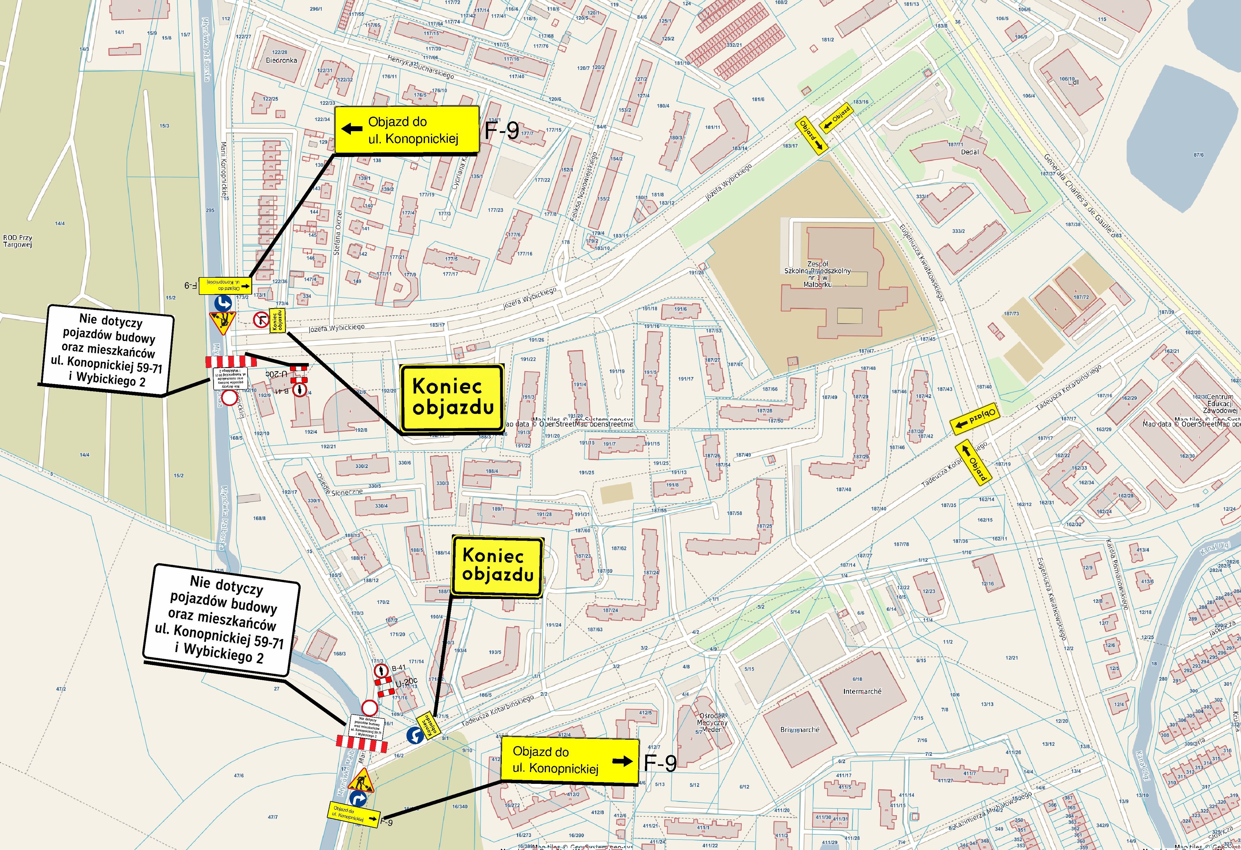 mapa zmiany organizacji ruchu