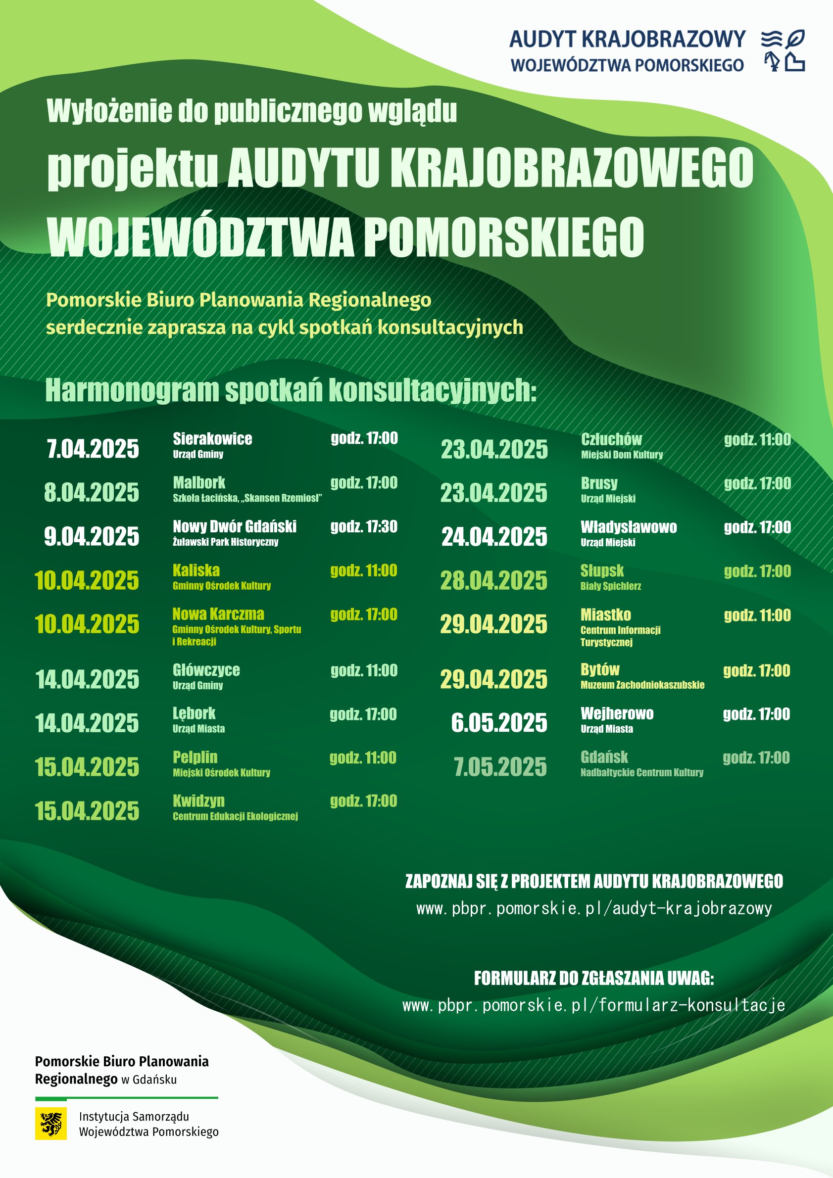 plakat z informacjami