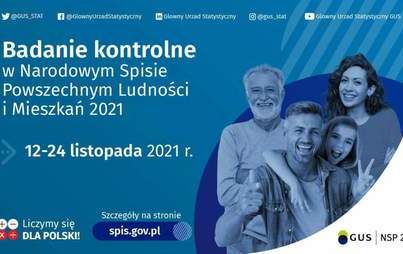 Zdjęcie do Badanie kontrolne w Narodowym Spisie Powszechnym Ludności i Mieszkań w 2021 roku (12-24 listopada 2021)